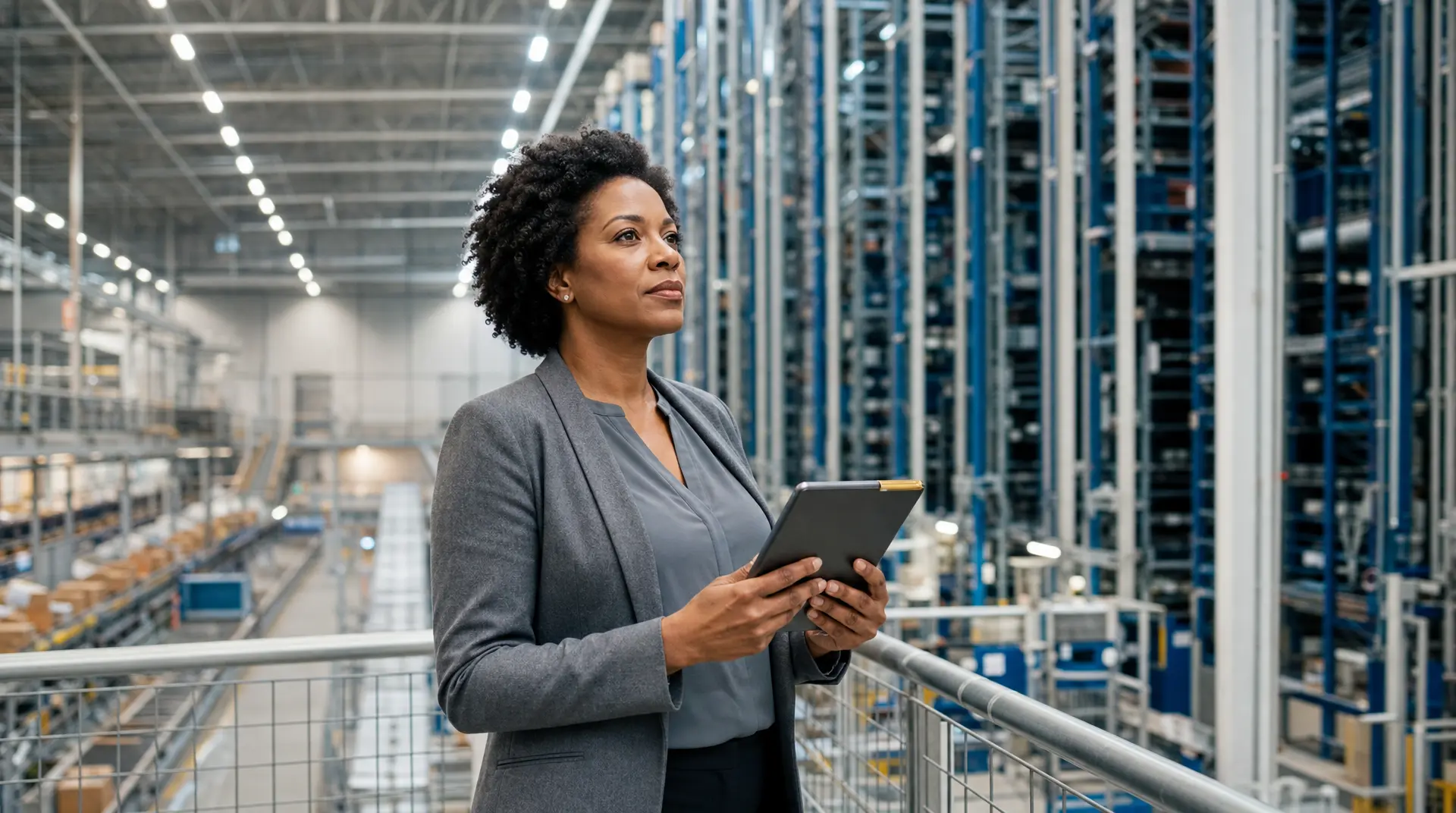 A business professional in a server room holds a clipboard while reviewing infrastructure systems, supporting ai for it operations and cloud msp workflows.